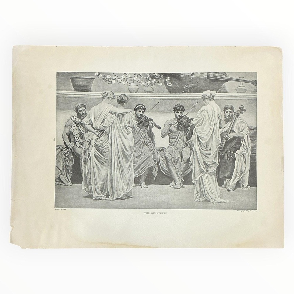 Albert Moore The Quartette Antique Book Plate Music Of The Modern World Illust